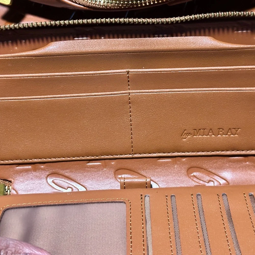 Elegant Tan Crossbody Bag with Wallet - Picture 3 of 9